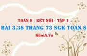 Bài 3.38 trang 73 SGK Toán 8 tập 1 Kết nối tri thức